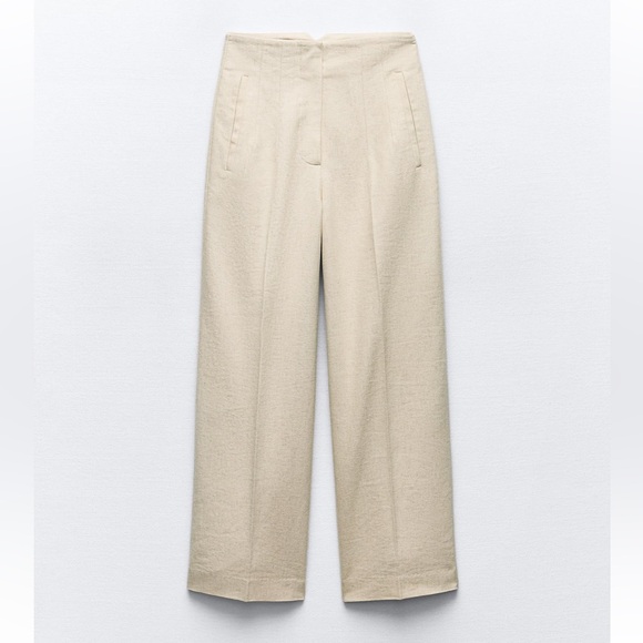 NWT Zara High waisted straight cut pants - Picture 3 of 6